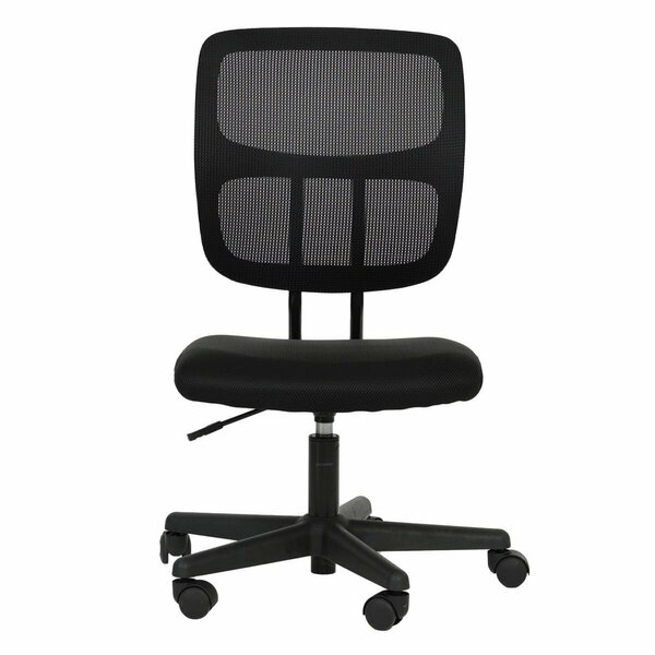 Kd Gabinetes 23 x 24 x 34-40 in. Modern Armless Mesh Fabric Office Chair Black KD3143105